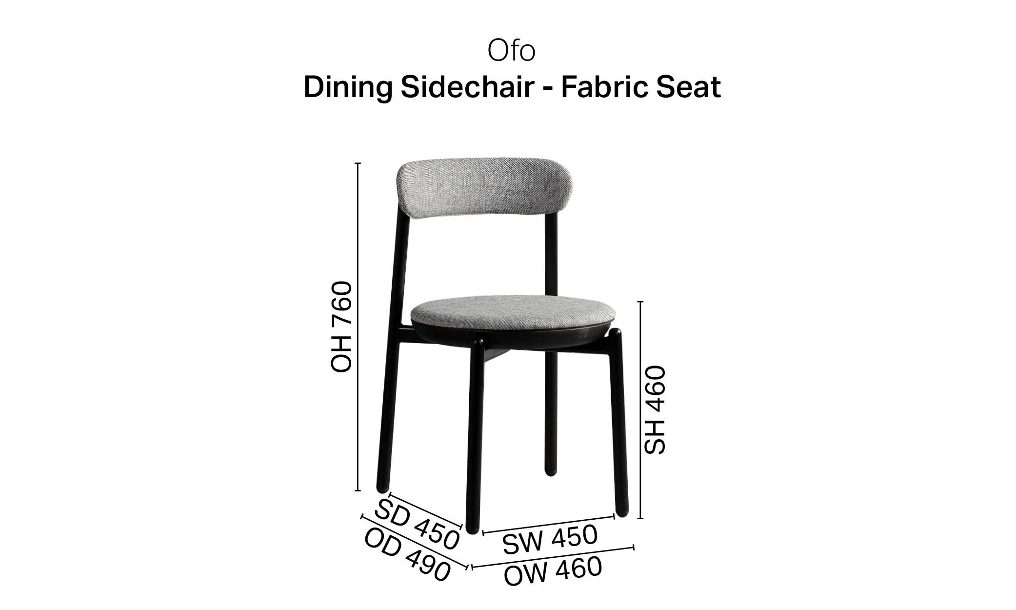 Ofo Dining Side Chair - Fabric Seat